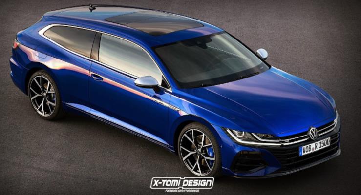 2021 VW Arteon Shooting Brake izimlerle  Kapl Olarak Yorumland