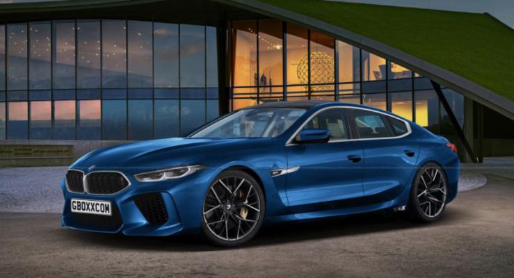 BMW M8 Gran Coupe retime hazr mavi giysisi ile ortaya kt