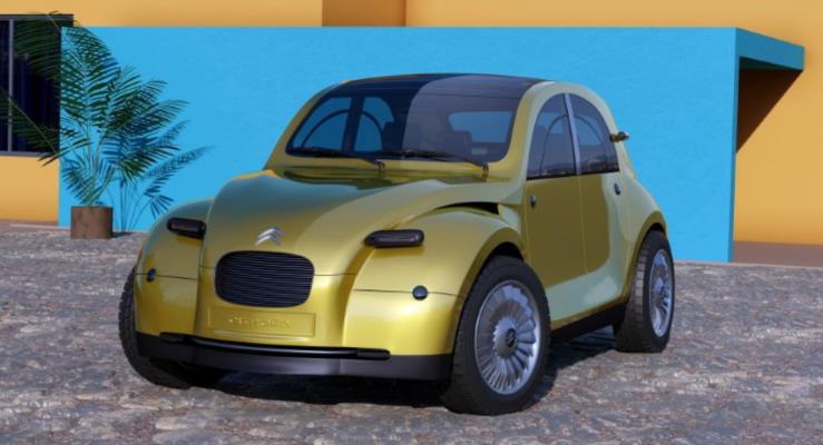 Citroën 2CV Bağımsız Tasarım Çalışması Minimalist Bir Elektrikli Crossover Öneriyor