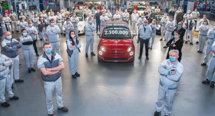 Fiat 500, 2,5 milyon retim adedine ulat