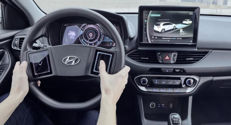 Hyundai'nin  Mekan Konseptinde Direksiyonda 3 Boyutlu ve Dokunmatik Ekranlar Var  