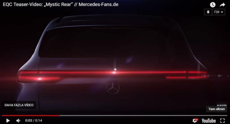 Mercedes-Benz EQC yeni teaserda arka yzn de gsterdi