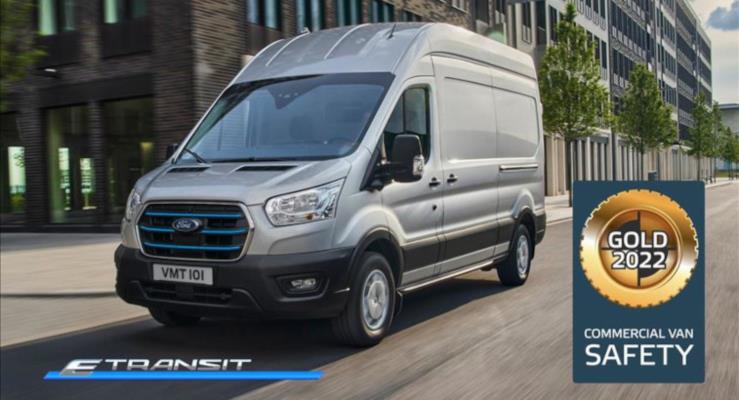 Trkiye'de retilen elektrikli Ford E-Transit'e Euro NCAP'ten altn dl