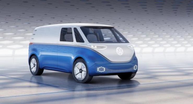 Volkswagenin retro stili elektrikli minibs retime hazr