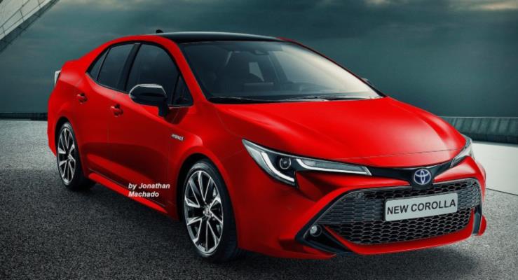 Yeni nesil 2019 Toyota Corolla Altis (2019 Toyota Corolla Sedan) iin dijital izim